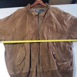 Polo Brown suede leather XL jacket
